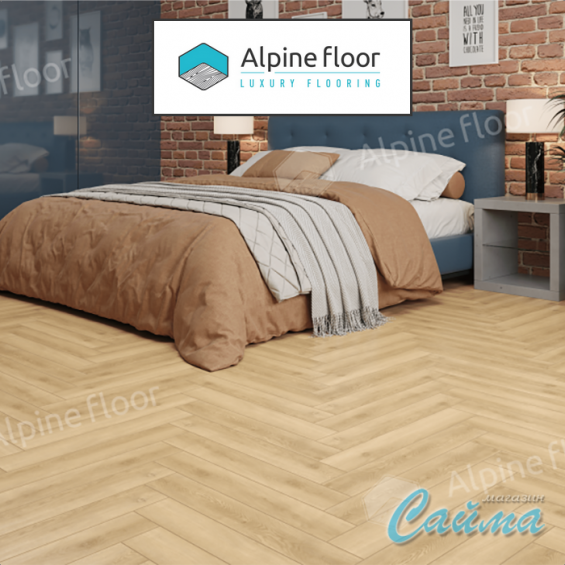 Ламинат Alpine Floor Herringbone Дуб Шампань LF102-5