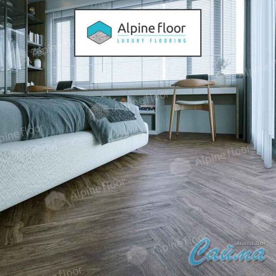 Ламинат Alpine Floor Herringbone Дуб Бордо LF102-10