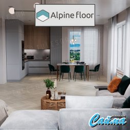 Замковая Каменно-Полимерная SPC Плитка Alpinfloor Art Parquet Клеевая Кварц-Виниловая LVT Плитка Alpinfloor Art Parquet RADIANTE 1005-4