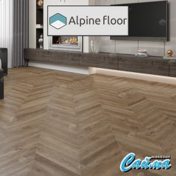 Клеевая Кварц-Виниловая LVT Плитка Alpinfloor Chevron Alpine LVT  Макадамия Chevron