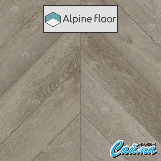 Клеевая Кварц-Виниловая LVT Плитка Alpinfloor Chevron Alpine LVT  Дуб Фантазия Chevron