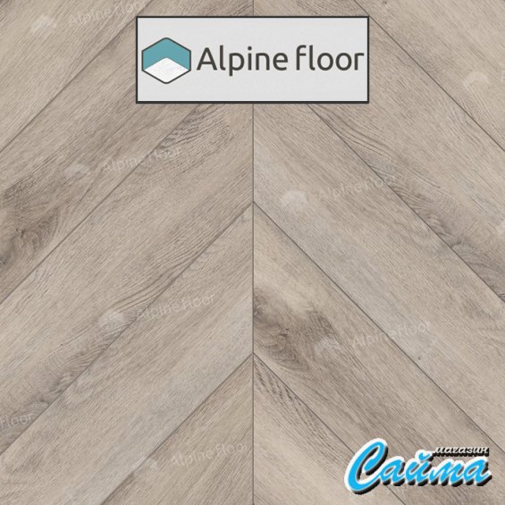 Клеевая Кварц-Виниловая LVT Плитка Alpinfloor Chevron Alpine LVT  Дуб Исида Chevron