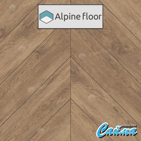 Клеевая Кварц-Виниловая LVT Плитка Alpinfloor Chevron Alpine LVT  Гевуина Chevron