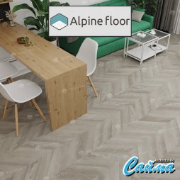 Замковая Каменно-Полимерная SPC Плитка Alpinfloor Chevron Alpine Клеевая Кварц-Виниловая LVT Плитка Alpinfloor Chevron Alpine ДУБ ФАНТАЗИЯ ECO-18-1-MC