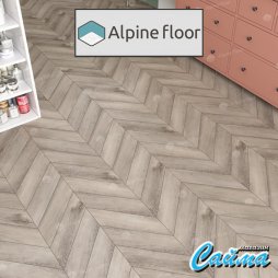 Замковая Каменно-Полимерная SPC Плитка Alpinfloor Chevron Alpine Дуб Исида ECO-18-8-MC