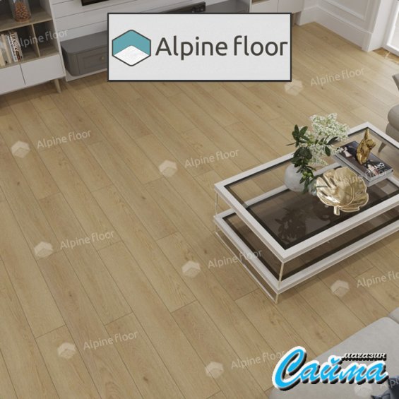 Клеевая Кварц-Виниловая LVT Плитка Alpinfloor Easy Line  Дуб Марципановый ЕСО-3-37