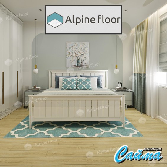 Клеевая Кварц-Виниловая LVT Плитка Alpinfloor Easy Line  Тисс ЕСО-3-32