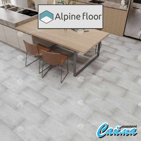 Клеевая Кварц-Виниловая LVT Плитка Alpinfloor Light Stone Самерсет ECO-15-6