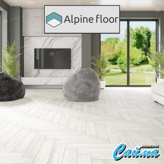 Клеевая Кварц-Виниловая LVT Плитка Alpinfloor Parquet LVT Дуб Арктик ЕСО-16-4