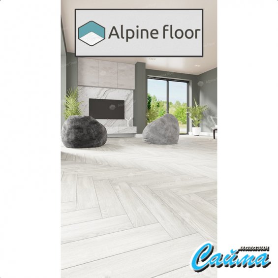 Клеевая Кварц-Виниловая LVT Плитка Alpinfloor Parquet LVT Дуб Арктик ЕСО-16-4