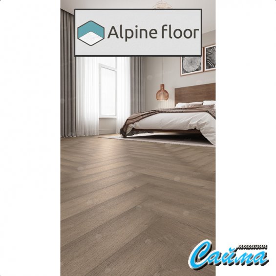 Клеевая Кварц-Виниловая LVT Плитка Alpinfloor Parquet LVT Дуб Насыщенный ЕСО-16-7