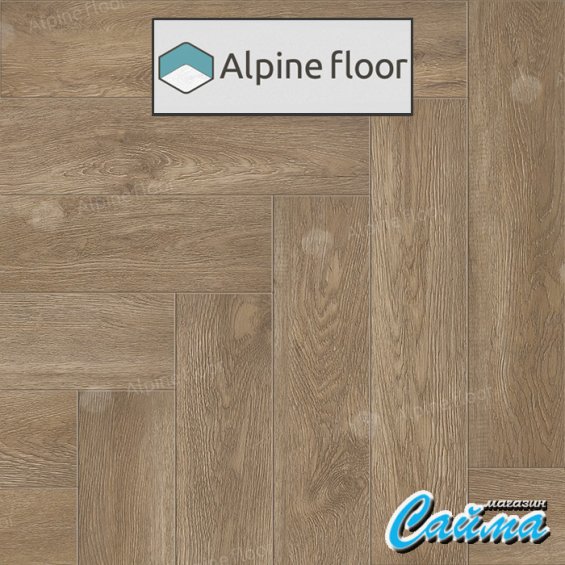 Клеевая Кварц-Виниловая LVT Плитка Alpinfloor Parquet LVT  Макадамия ЕСО-16-10