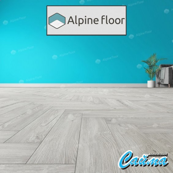 Клеевая Кварц-Виниловая LVT Плитка Alpinfloor Parquet LVT Снежный ЕСО-16-11