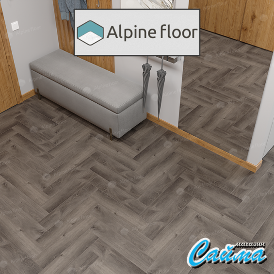 Клеевая Кварц-Виниловая LVT Плитка Alpinfloor Parquet LVT  Дуб Мерга ЕСО-16-13