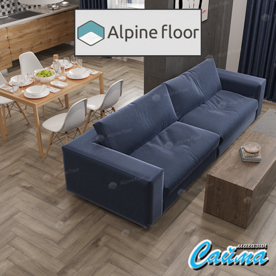 Клеевая Кварц-Виниловая LVT Плитка Alpinfloor Parquet LVT  Дуб Исида ЕСО-16-15