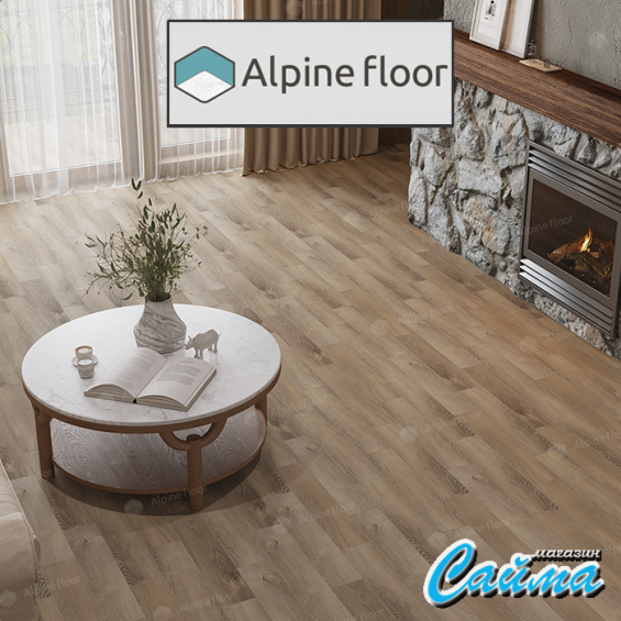 Клеевая Кварц-Виниловая LVT Плитка Alpinfloor Parquet LVT  Дуб Синистра ЕСО-16-17