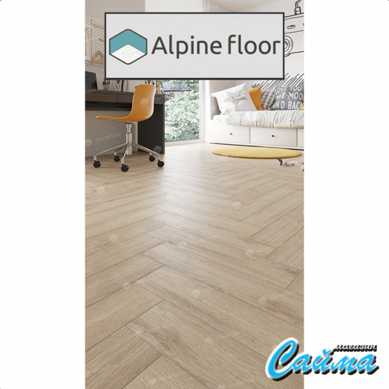 Клеевая Кварц-Виниловая LVT Плитка Alpinfloor Parquet LVT  Дуб Медия ЕСО-16-20