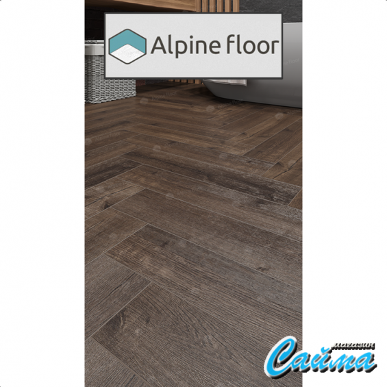 Клеевая Кварц-Виниловая LVT Плитка Alpinfloor Parquet LVT  Дуб Альферац ЕСО-16-22