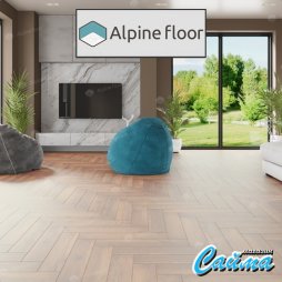 Замковая Каменно-Полимерная SPC Плитка Alpinfloor Parquet Light Клеевая Кварц-Виниловая LVT Плитка Alpinfloor Parquet Light ДУБ ROYAL ЕСО-13-2-MC