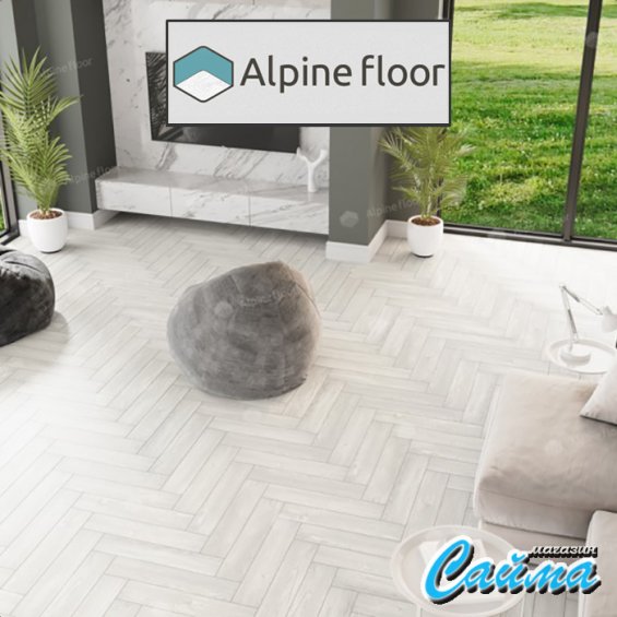 Замковая Каменно-Полимерная SPC Плитка Alpinfloor Parquet Light ДУБ АРКТИК ЕСО-13-4-MC