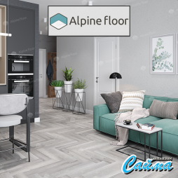 Замковая Каменно-Полимерная SPC Плитка Alpinfloor Parquet Light Клеевая Кварц-Виниловая LVT Плитка Alpinfloor Parquet Light Дуб Лейтена ЕСО-13-18-MC