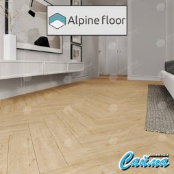 Замковая Каменно-Полимерная SPC Плитка Alpinfloor Parquet Light Клеевая Кварц-Виниловая LVT Плитка Alpinfloor Parquet Light Дуб Лесат ЕСО-13-26-MC