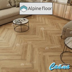 Замковая Каменно-Полимерная SPC Плитка Alpinfloor Parquet Light Клеевая Кварц-Виниловая LVT Плитка Alpinfloor Parquet Light Дуб Буна ЕСО-13-30-MC