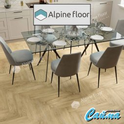 Замковая Каменно-Полимерная SPC Плитка Alpinfloor Parquet Light Клеевая Кварц-Виниловая LVT Плитка Alpinfloor Parquet Light ДУБ ВАНИЛЬ СЕЛЕКТ ЕСО-13-3-MC