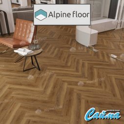 Замковая Каменно-Полимерная SPC Плитка Alpinfloor Parquet Light Клеевая Кварц-Виниловая LVT Плитка Alpinfloor Parquet Light Дуб Далим ЕСО-13-33-MC