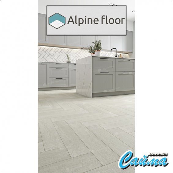 Замковая Каменно-Полимерная SPC Плитка Alpinfloor Parquet Light ЗИМНИЙ ЛЕС ЕСО-13-6-MC