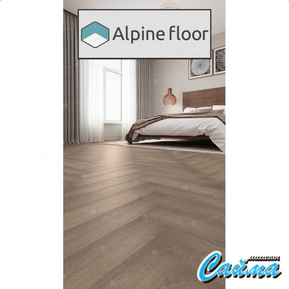 Замковая Каменно-Полимерная SPC Плитка Alpinfloor Parquet Light ДУБ НАСЫЩЕННЫЙ ЕСО-13-7-MC