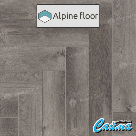 Замковая Каменно-Полимерная SPC Плитка Alpinfloor Parquet Light Дуб Мерга ЕСО-13-13-MC