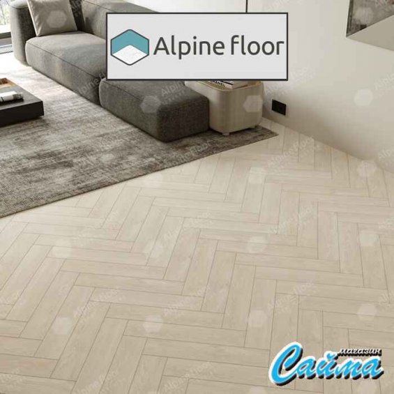 Замковая Каменно-Полимерная SPC Плитка Alpinfloor Parquet Light Дуб Адара ЕСО-13-14-MC