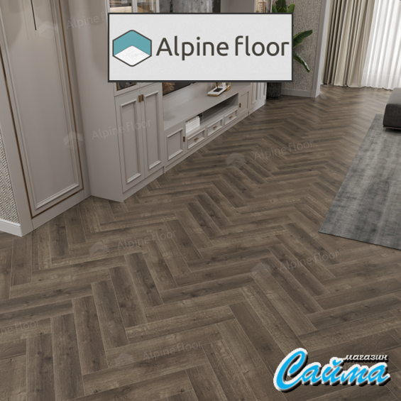 Замковая Каменно-Полимерная SPC Плитка Alpinfloor Parquet Light Дуб Антарес ЕСО-13-19-MC