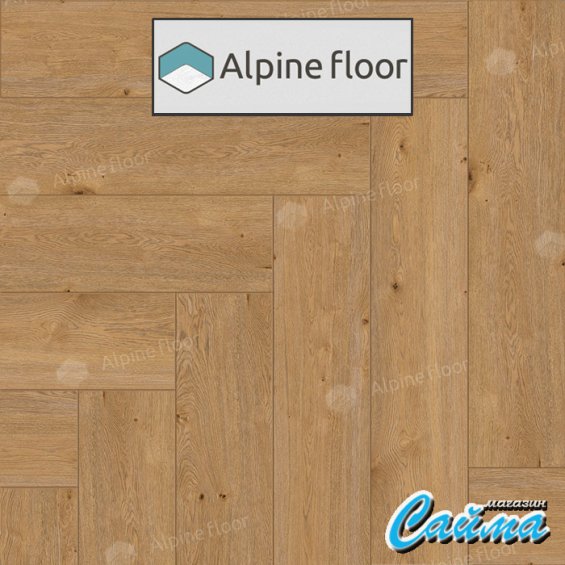 Замковая Каменно-Полимерная SPC Плитка Alpinfloor Parquet Light Дуб Хатиса ЕСО-13-27-MC