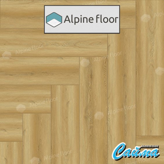 Замковая Каменно-Полимерная SPC Плитка Alpinfloor Parquet Light Дуб Поллукс ЕСО-13-28-MC