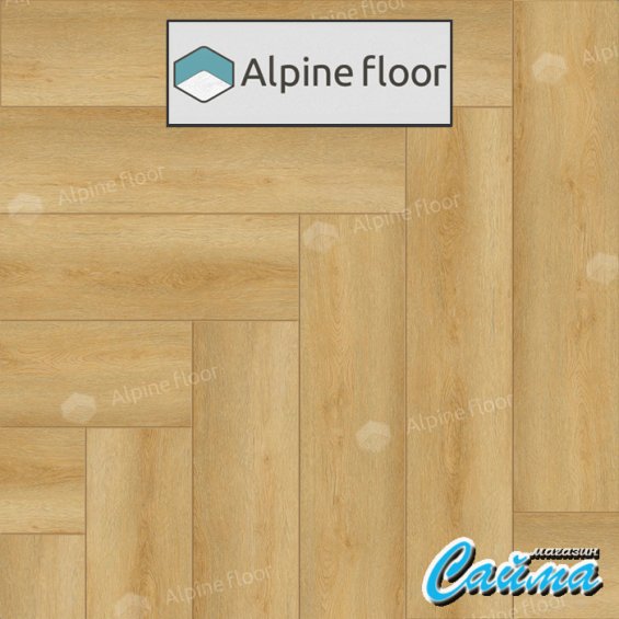 Замковая Каменно-Полимерная SPC Плитка Alpinfloor Parquet Light Дуб Батейн ЕСО-13-29-MC