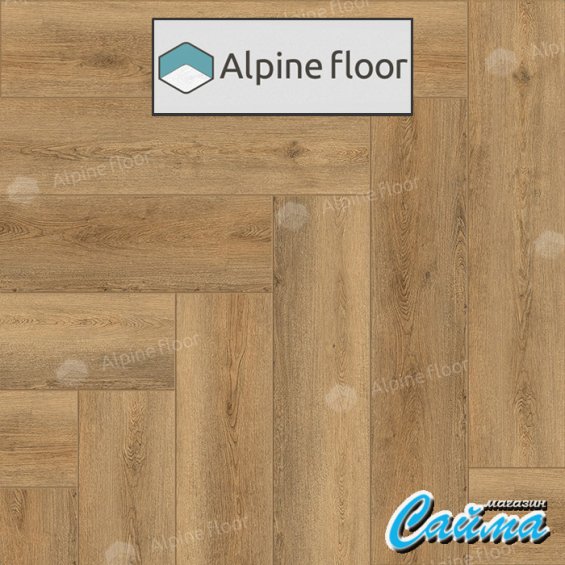 Замковая Каменно-Полимерная SPC Плитка Alpinfloor Parquet Light Дуб Буна ЕСО-13-30-MC