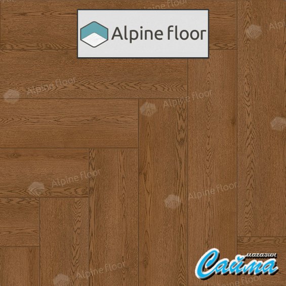 Замковая Каменно-Полимерная SPC Плитка Alpinfloor Parquet Light Дуб Селена ЕСО-13-32-MC