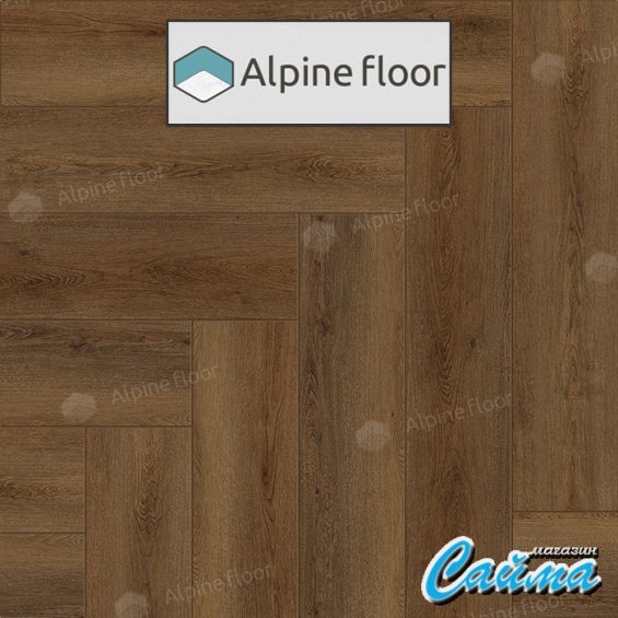 Замковая Каменно-Полимерная SPC Плитка Alpinfloor Parquet Light Дуб Далим ЕСО-13-33-MC