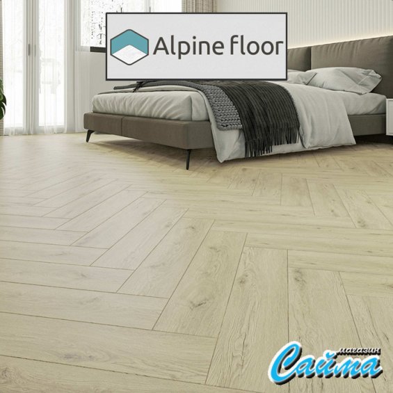 Замковая Каменно-Полимерная SPC Плитка Alpinfloor Parquet Light Дуб Алиот ЕСО-13-23-MC