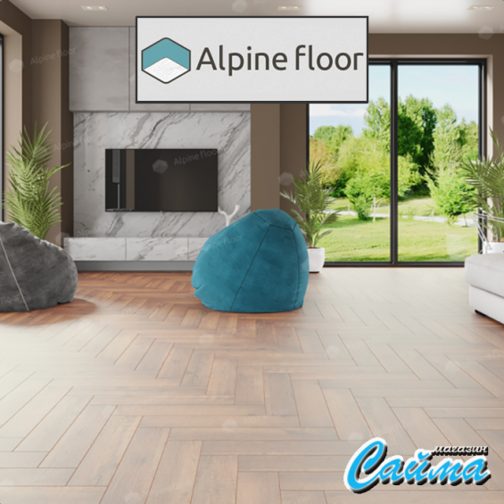 Замковая Каменно-Полимерная SPC Плитка Alpinfloor Parquet Premium Дуб Royal ECO-19-2-MC