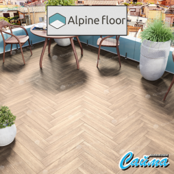 Замковая Каменно-Полимерная SPC Плитка Alpinfloor Parquet Premium Клеевая Кварц-Виниловая LVT Плитка Alpinfloor Parquet Premium Макадамия ECO-19-10-MC