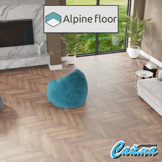 Замковая Каменно-Полимерная SPC Плитка Alpinfloor Parquet Premium Дуб Royal ECO-19-2-MC