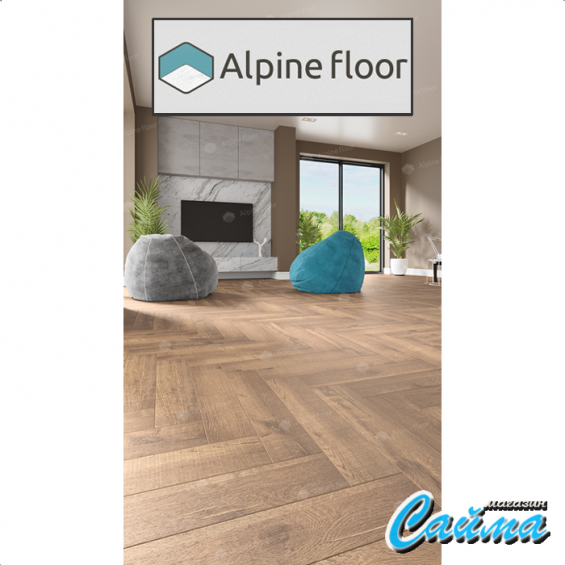 Замковая Каменно-Полимерная SPC Плитка Alpinfloor Parquet Premium Дуб Royal ECO-19-2-MC