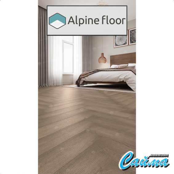 Замковая Каменно-Полимерная SPC Плитка Alpinfloor Parquet Premium Дуб насыщенный ECO-19-7-MC