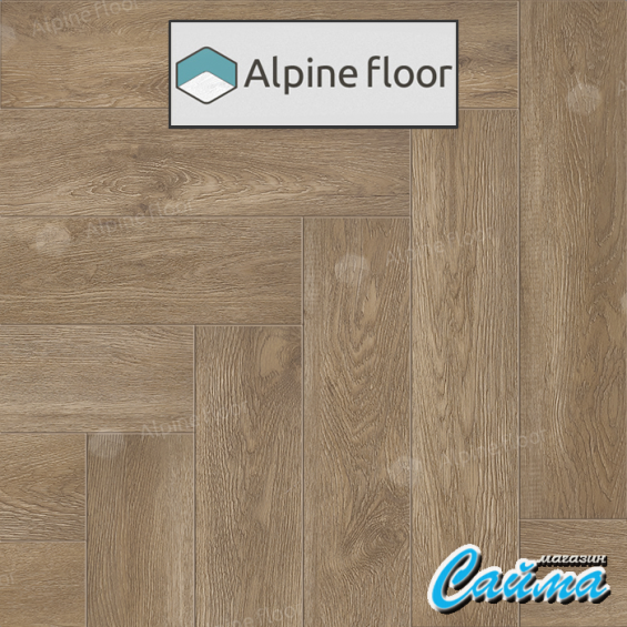 Замковая Каменно-Полимерная SPC Плитка Alpinfloor Parquet Premium Макадамия ECO-19-10-MC