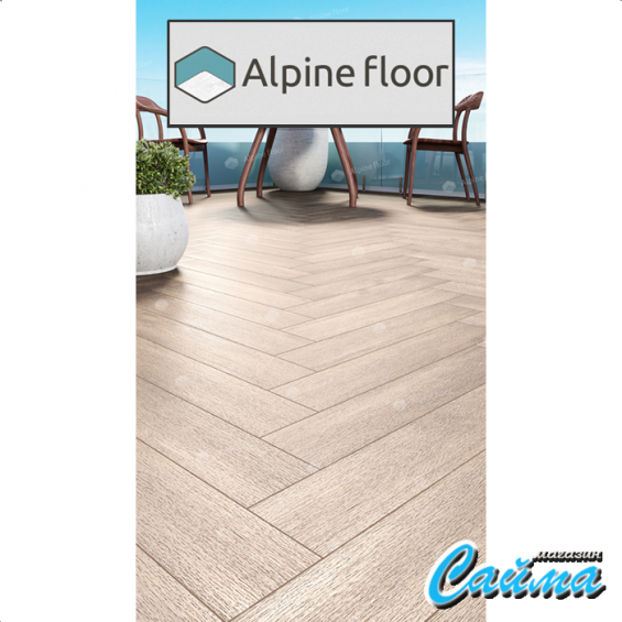 Замковая Каменно-Полимерная SPC Плитка Alpinfloor Parquet Premium Макадамия ECO-19-10-MC