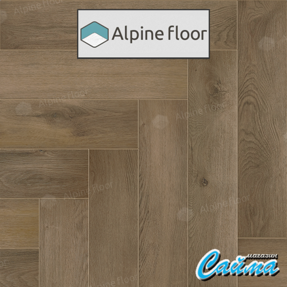 Замковая Каменно-Полимерная SPC Плитка Alpinfloor Parquet Premium Дуб насыщенный ECO-19-7-MC