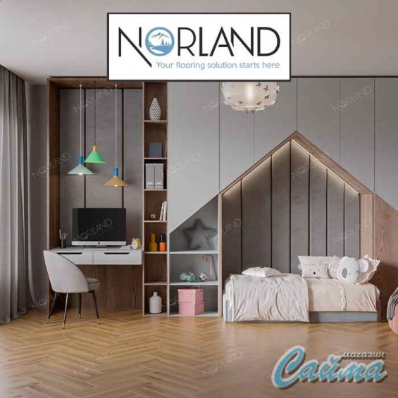 Клеевая Кварц-Виниловая LVT Плитка Norland Lagom Parquet LVT  Helig 1034-11